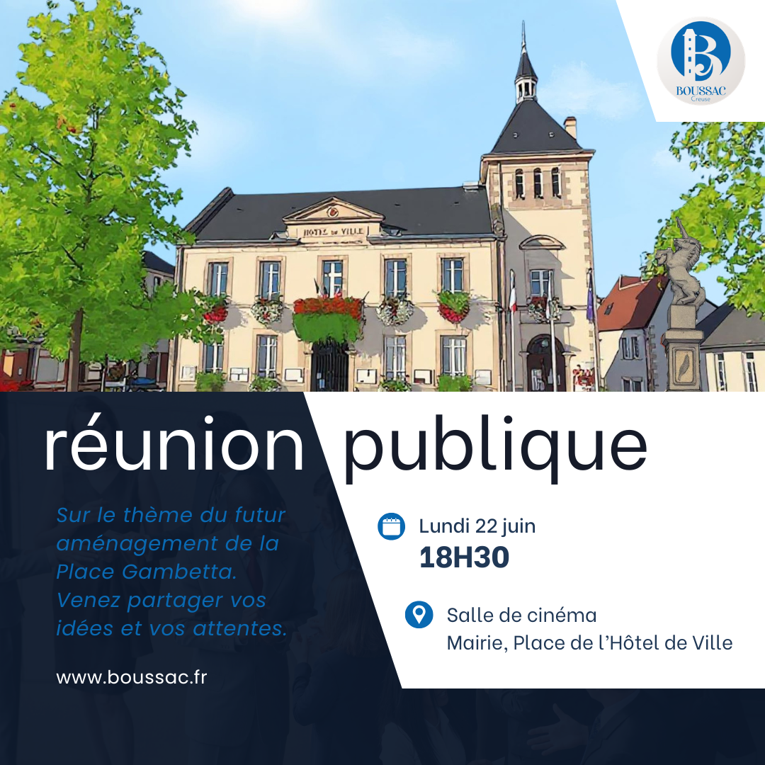 Réunion publique – lundi 22 juin