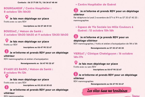 octobre rose dépistage